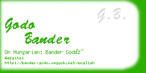 godo bander business card